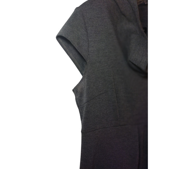 Spense Womens Cap Sleeve Cowl Neck Ribbed Knit Sweater Dress Gray Size 6 - Picture 9 of 16